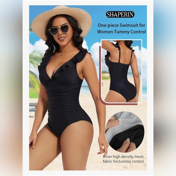 SHAPERIN Women's Puffle One Piece Swimsuit #974 - Picture 11 of 12